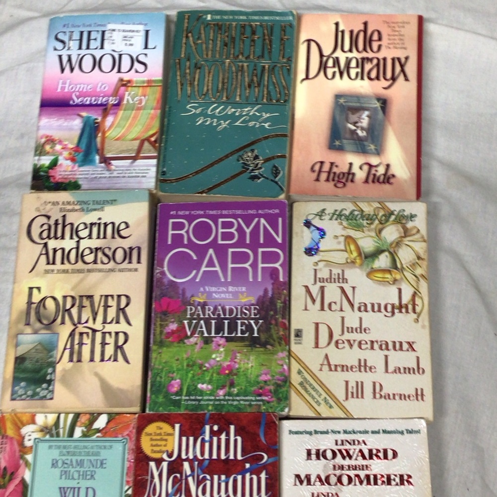 Nine Assorted Romance Paperback Book Collection - Mixed Colors#9
